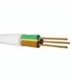 Cable Eléctrico, Manguera H05VV-F, 3G1.5mm², 0.3/0.5kV, Flexible, Cubierta Blanca