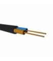 Cable Eléctrico, Manguera H05VV-F, 2x1mm² 0.3/0.5kV 300-500V, Cubierta Negra