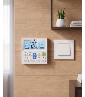 Mando universal para aire acondicionado con soporte de pared, 5000 códigos y bloqueo de temperatura Superior AirCo Pad