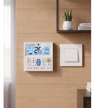 Mando universal para aire acondicionado con soporte de pared, 5000 códigos y bloqueo de temperatura Superior AirCo Pad