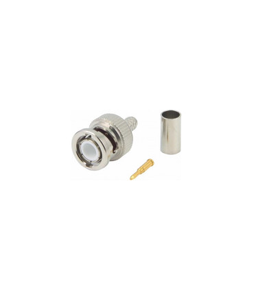 Conector BNC de 50 Ohmios Macho Crimpado, Modelo de Altas Prestaciones