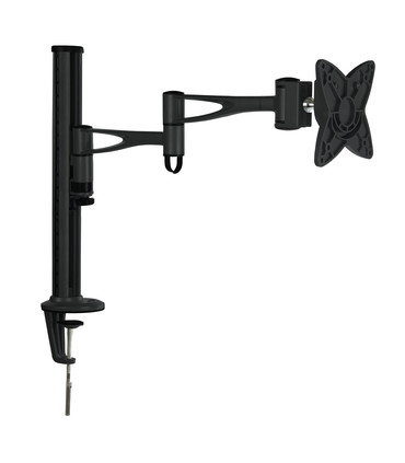 Soporte de Mesa para Pantallas de 13" a 27", Giratorio (3 pivotes), Inclinable, Rotatorio, soporta hasta 15kg, VESA