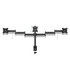 Soporte de Mesa para 3 Pantallas de 13" a 27", Giratorio (8 pivotes), Inclinable, Rotatorio 360º, Ajustable, soporta 8kg/brazo