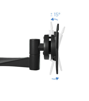 Soporte de Mesa para 4 Pantallas de 13" a 27", Giratorio (12 pivotes), Inclinable, Rotatorio, Ajustable, soporta 8kg/brazo, VESA