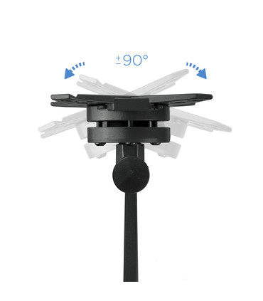 Soporte de Mesa para 4 Pantallas de 13" a 27", Giratorio (12 pivotes), Inclinable, Rotatorio, Ajustable, soporta 8kg/brazo, VESA