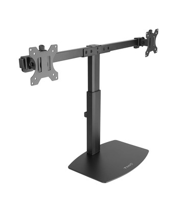 Soporte de Mesa para 2 Pantallas de 17" a 27", Giratorio (2 pivotes), Inclinable, Rotatorio, Ajustable, soporta hasta 6kg/brazo