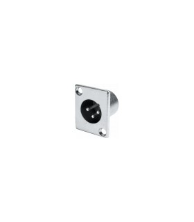 Conector XLR Hembra Acodado de 3 Pines, Admite cables de 6.50mm