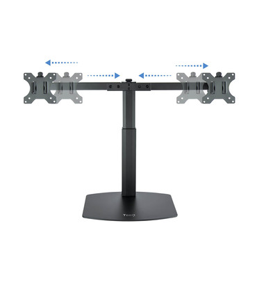 Soporte de Mesa para 2 Pantallas de 17" a 27", Giratorio (2 pivotes), Inclinable, Rotatorio, Ajustable, soporta hasta 6kg/brazo