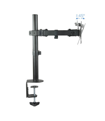Soporte de Mesa para 2 Pantallas de 13" a 32", Giratorio (8 pivotes), Inclinable, Rotatorio, Ajustable, soporta 8kg/brazo, VESA