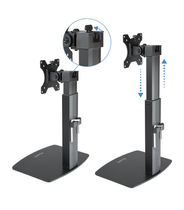 Soporte de Mesa para Pantallas de 17" a 32", Giratorio, Inclinable, Rotatorio, Ajustable, soporta hasta 7kg, VESA