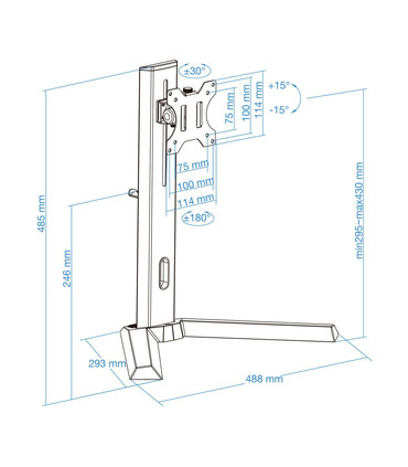 Soporte Gaming de Mesa para Pantallas de 17" a 32", Giratorio, Inclinable, Rotatorio, Ajustable, soporta hasta 8kg, VESA