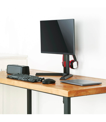 Soporte Gaming de Mesa para Pantallas de 17" a 32", Giratorio, Inclinable, Rotatorio, Ajustable, soporta hasta 8kg, VESA