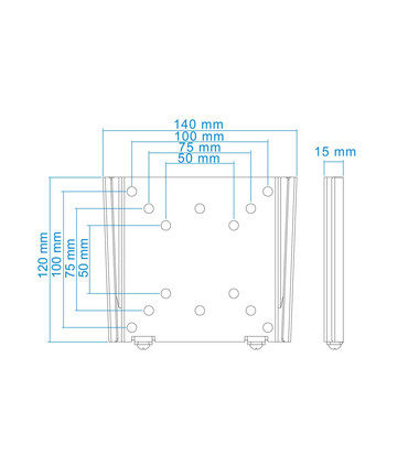 Soporte de Pared para Pantallas de 13" a 27", Fijo, Ultradelgado, soporta hasta 30kg, compatible con VESA