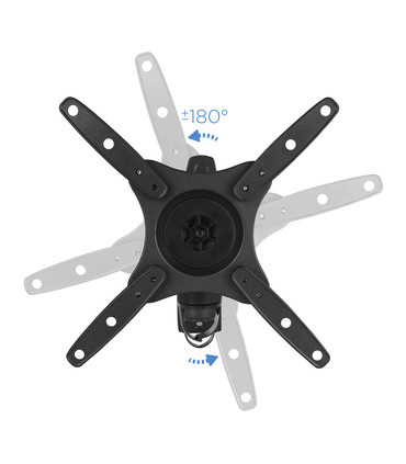 Soporte de Pared para Pantallas de 13" a 42", Giratorio (2 pivotes), Inclinable, Rotatorio, soporta hasta 20kg, soporta VESA