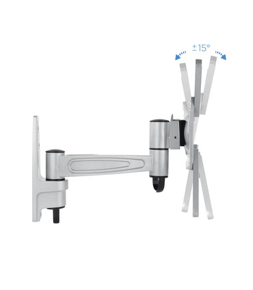 Soporte de Pared para Pantallas de 13" a 42", Giratorio (2 pivotes), Inclinable, Rotatorio, soporta hasta 20kg, soporta VESA