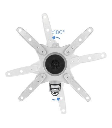 Soporte de Pared para Pantallas de 13" a 42", Giratorio (2 pivotes), Inclinable, Rotatorio, soporta hasta 20kg, soporta VESA