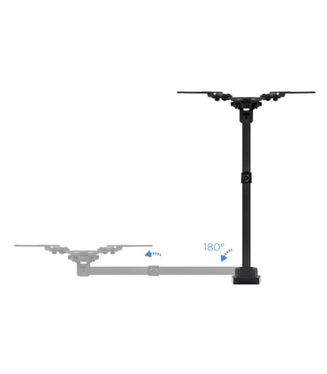 Soporte de Pared para Pantallas de 13" a 42", Giratorio (3 pivotes), Inclinable, soporta hasta 20kg, compatible con VESA