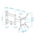 Soporte de Pared para Pantallas de 13" a 42", Giratorio (3 pivotes), Inclinable, soporta hasta 20kg, compatible con VESA