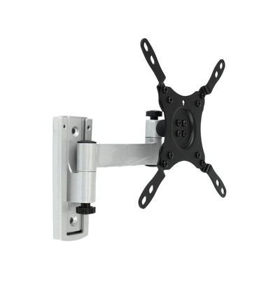 Soporte de Pared para Pantallas de 13" a 42", Giratorio (2 pivotes), Inclinable, soporta hasta 15kg, compatible con VESA