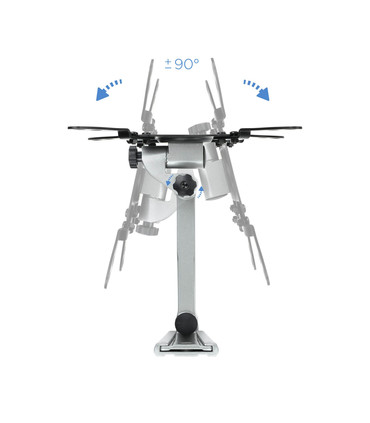 Soporte de Pared para Pantallas de 13" a 42", Giratorio (2 pivotes), Inclinable, soporta hasta 15kg, compatible con VESA