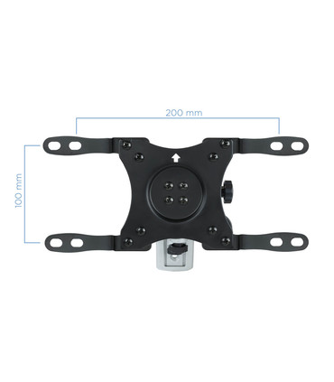 Soporte de Pared para Pantallas de 13" a 42", Giratorio (2 pivotes), Inclinable, soporta hasta 15kg, compatible con VESA