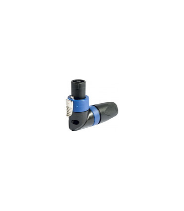 Conector SpeakON Macho de 4 Pines, formato Acodado, Admite cables de 12.00 mm.