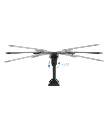 Soporte de Pared para Pantallas de 23" a 55", Giratorio (2 pivotes), Inclinable, soporta hasta 30kg, compatible con VESA