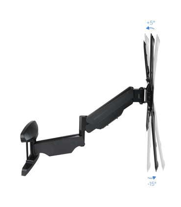 Soporte de Pared para Pantallas de 23" a 55", Giratorio (3 pivotes), Inclinable, Regulable en Altura, soporta hasta 30kg y VESA