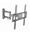 Soporte de Pared para Pantallas de 32" a 55", Giratorio (3 pivotes), Inclinable, soporta hasta 35kg, compatible con VESA