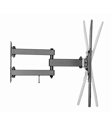 Soporte de Pared para Pantallas de 32" a 55", Giratorio (3 pivotes), Inclinable, soporta hasta 35kg, compatible con VESA