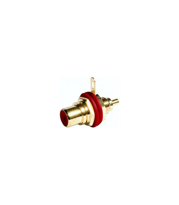 Conector Chasis RCA Hembra Rojo/Blanco/Amarillo, Formato Roscable
