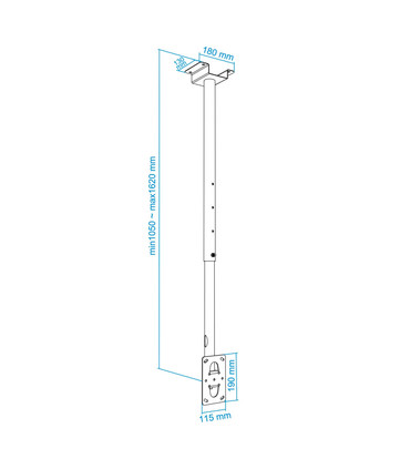 Soporte de Pared para Pantallas de 37" a 70", Inclinable, Regulable, soporta hasta 75kg, VESA