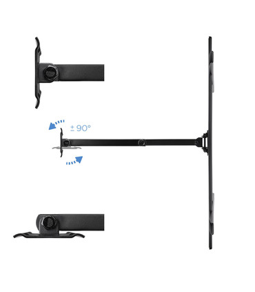 Soporte de Pared para Pantallas de 37" a 70", Giratorio (3 pivotes), Inclinable, Regulable, soporta 50kg, compatible con VESA