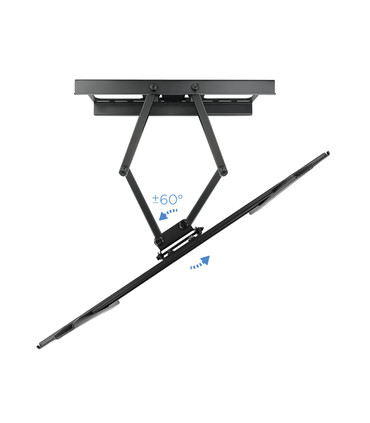 Soporte de Pared para Pantallas de 37" a 70", Giratorio (6 pivotes), Inclinable, soporta hasta 50kg, compatible con VESA