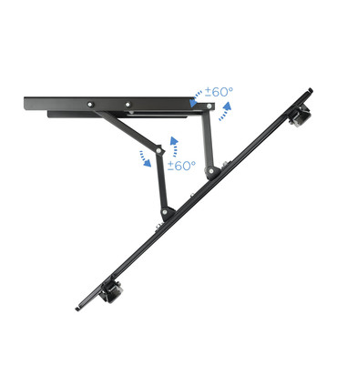 Soporte de Pared para Pantallas de 37" a 70", Giratorio (6 pivotes), Inclinable, con Nivel de Burbuja, soporta 60kg y VESA