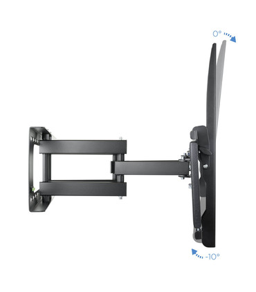 Soporte de Pared para Pantallas de 37" a 70", Giratorio (6 pivotes), Inclinable, con Nivel de Burbuja, soporta 60kg y VESA