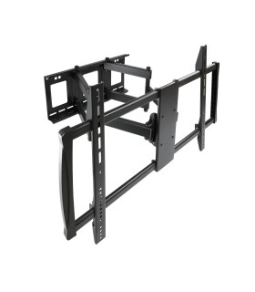 Soporte de Pared para Pantallas de 60" a 100", Giratorio (6 pivotes), Inclinable, Regulable, soporta 80kg, compatible con VESA