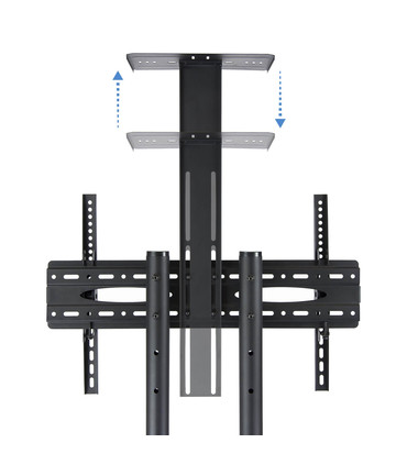 Soporte de Suelo para Pantallas de 37" a 70", Inclinable, Rotatorio, Ruedas con Bloqueo, Regulable, soporta hasta 50kg, VESA